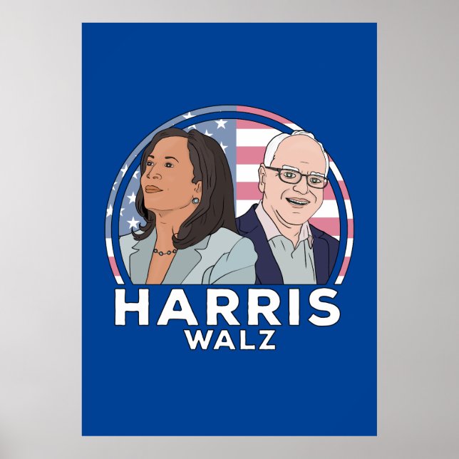 Póster Elección de Harris Walz (Frente)