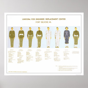 Póster Elección de uniformes militares 1942 PWA