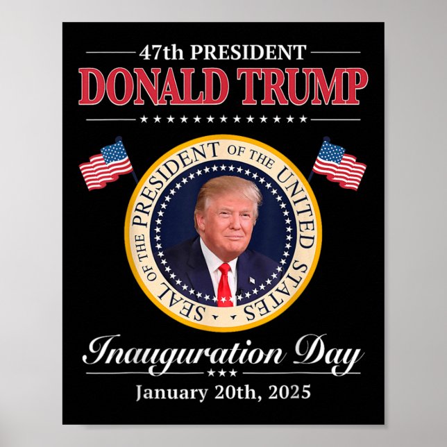 Póster Elección del presidente Donald Trump 47 (Frente)