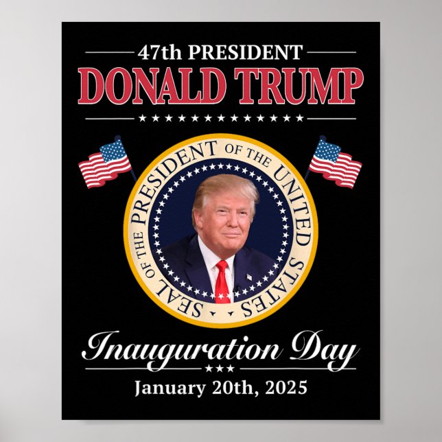 Póster Elección del presidente Donald Trump 47 (Frente)
