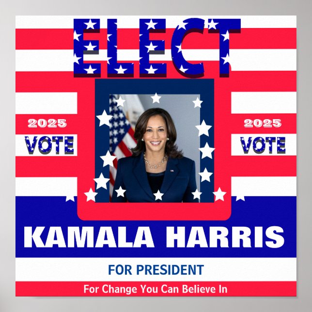 Póster Elección Kamala Harris (Frente)