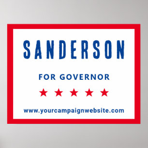 Póster Elección política de Red White Blue