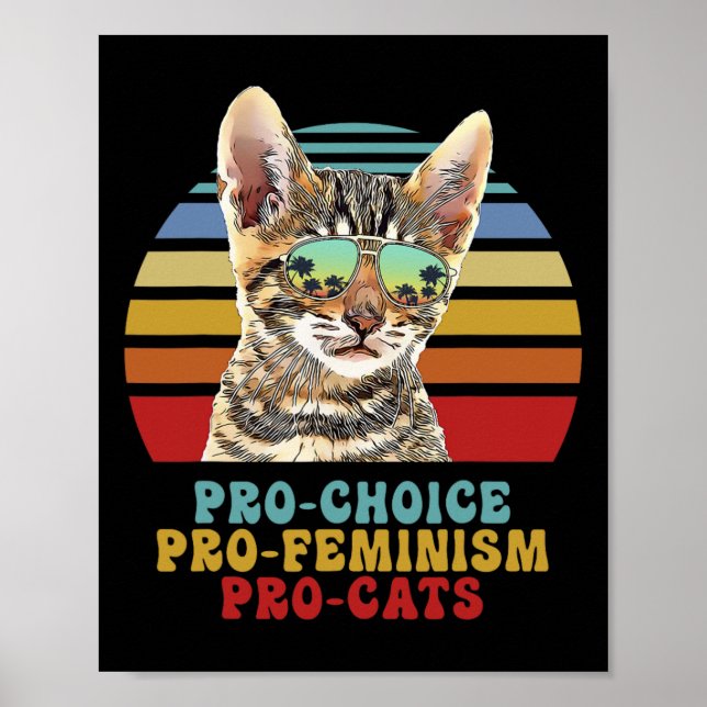 Póster Elección Pro Feminismo Pro Cats Women's Rights Fem (Frente)