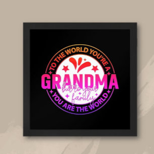 Póster ¡Elección superior! Regalo especial Abuela