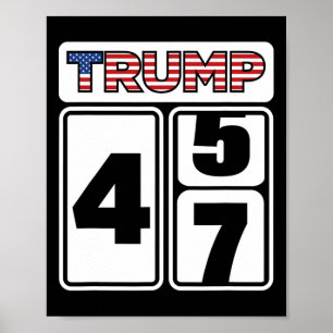 Póster Elección Trump 2024 47 Victoria Ganar Presidente I