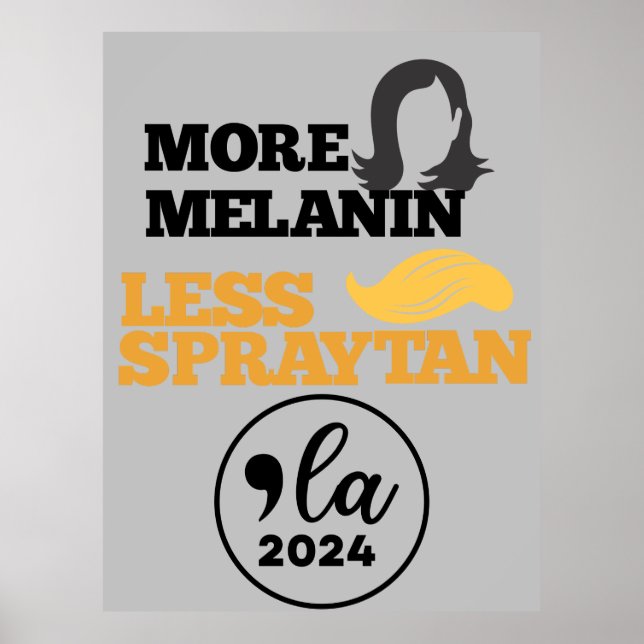 Póster Elecciones 2024 Kamala Harris Gracioso anti trump (Frente)