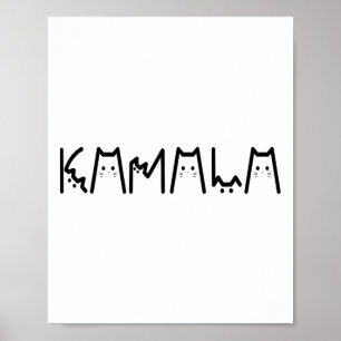 Póster Elecciones de 2024 de Harris Cat Lettering Positiv