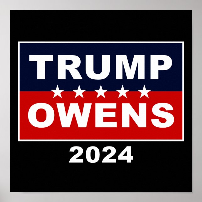 Póster Elecciones de Donald Trump y Candace Owens 2024 en (Frente)