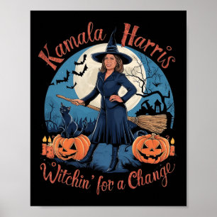Póster Elecciones de Kamala Harris Halloween