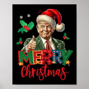 Póster Elecciones de Trump 2024 Feliz Navidad Graciosa T