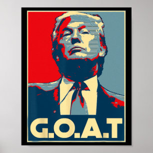 Póster Elecciones de Trump Goat en el centro del dedo 202