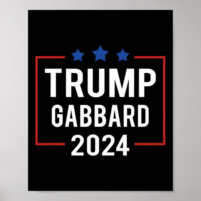 Póster Elecciones de Trump Vp Gabbard 2024 (Frente)