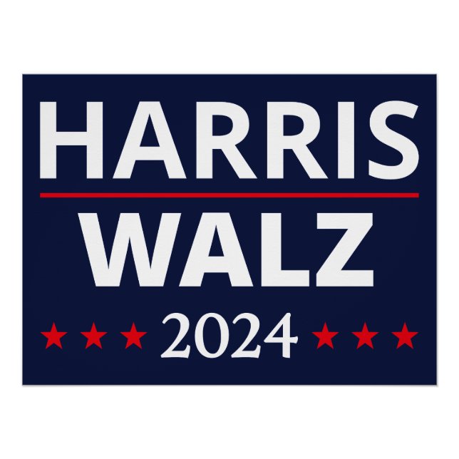 Póster Elecciones Harris Walz 2024 III (Anverso)