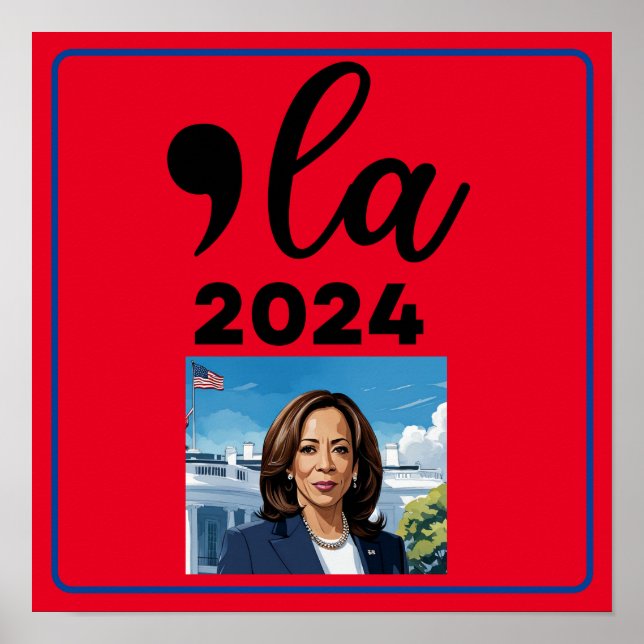 Póster Elecciones Kamala Harris 2024 gracioso contra Trum (Frente)