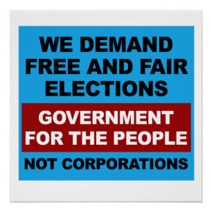 Póster Elecciones libres y justas