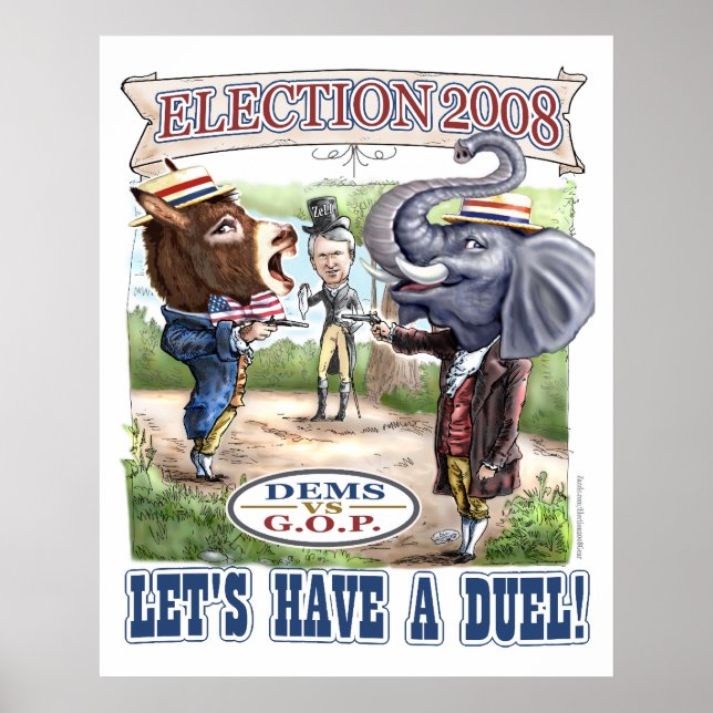 Póster Elecciones masivas de duelo político 2008 (Frente)