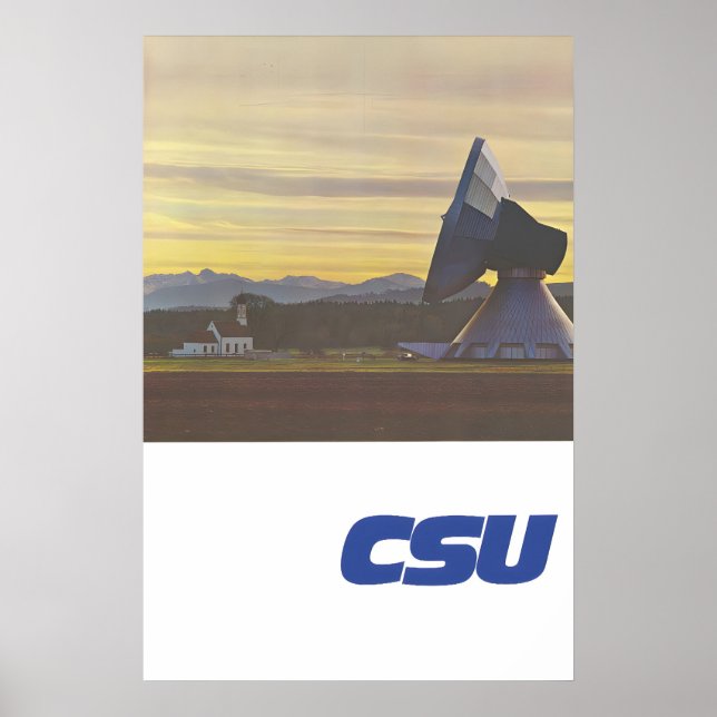 Póster electoral CSU Erdfunkstation Raisting (Frente)