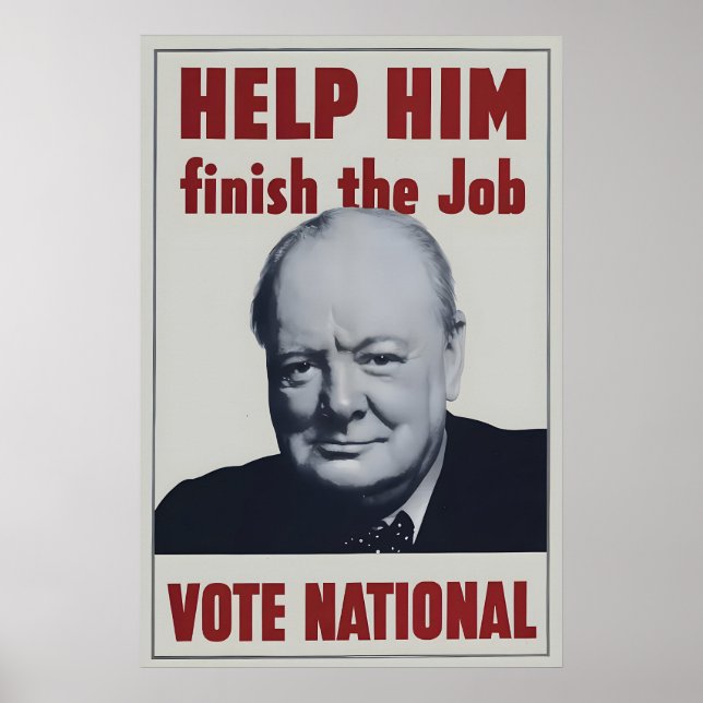 Póster electoral de 1945 del Partido Conservador B (Frente)