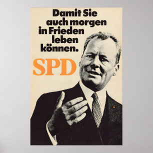 Póster electoral del SPD alemán Vive también en pa