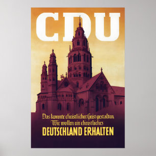Póster electoral federal de la CDU 1949 Preservar