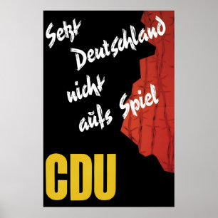 Póster electoral federal de la CDU 1961 No pongas 