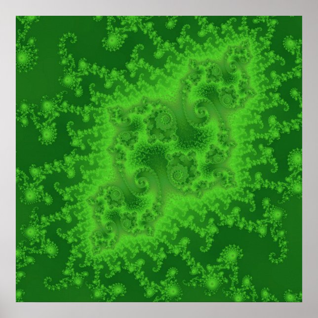 Póster Electric Green Jellyfish Poster (Frente)