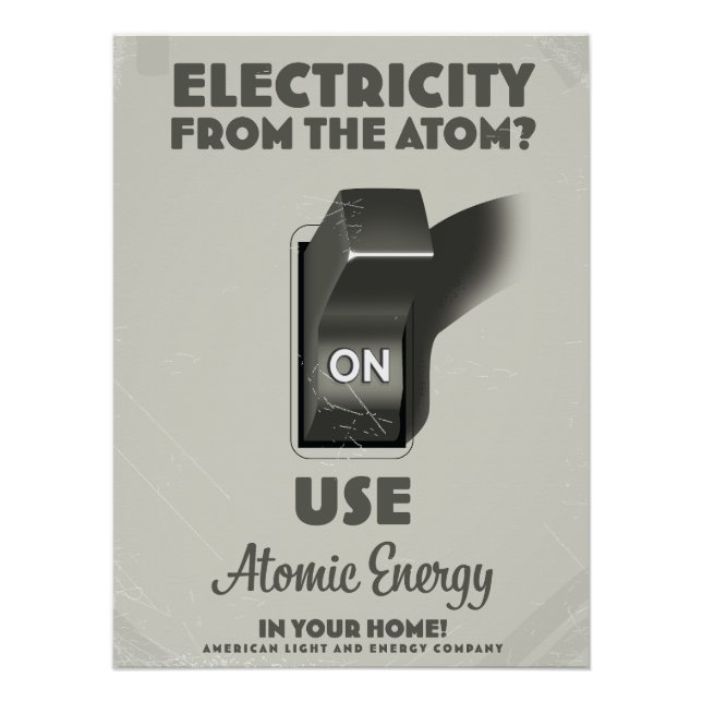 Póster Electricidad del átomo  (Anverso)