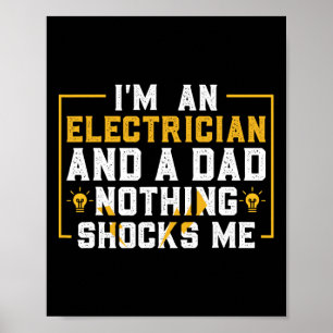 Póster Electricidad divertida de ingeniería eléctrica