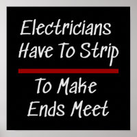 Electricistas Chiste Novedad divertida Humor eléct