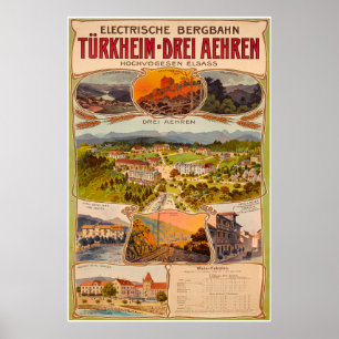 Póster Electrische Bergbahn Türkheim-Drei Aehren, Poster