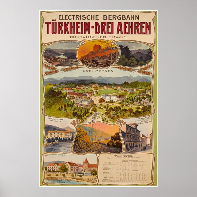 Póster Electrische Bergbahn Türkheim-Drei Aehren, Poster (Frente)