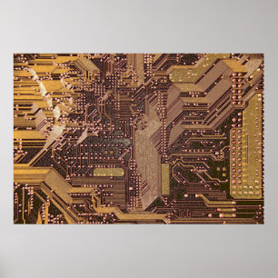 Póster Electrónica técnica de la placa del circuito del c