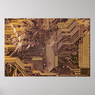 Póster Electrónica técnica de la placa del circuito del c