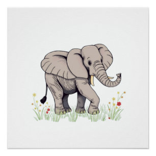 Póster Elefante