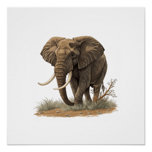 Póster Elefante (Anverso)