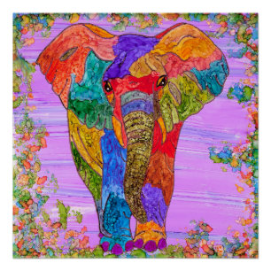 Poster elefante 20" x 20"