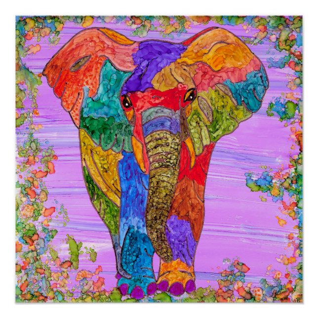 Poster elefante 20" x 20" (Anverso)