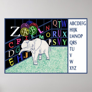 Póster ELEFANTE ABC Artículo #140/pos