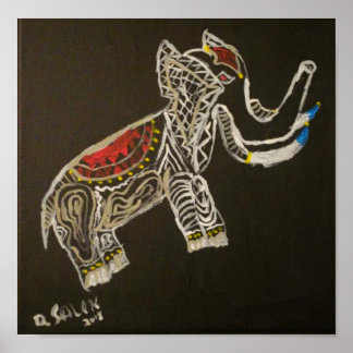 Póster Elefante afortunado