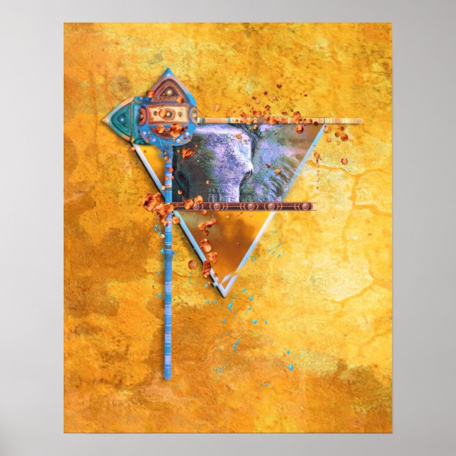 Póster Elefante africano "LA TRIBU MIGHTE" (Frente)