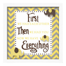 Elefante amarillo Nursera Word Wall Art