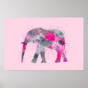 Póster Elefante artsy