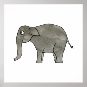 Póster Elefante Asiático.