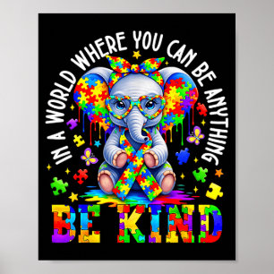 Póster Elefante Autista En Un Mundo Donde Puedes Ser Cual