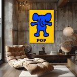 Póster Elefante Azul Pop Art – Silueta de Animal Audaz<br><div class="desc">Este póster de arte pop de elefante azul presenta una silueta audaz sobre un fondo amarillo brillante. Con contornos gruesos y estilo juguetón,  es parte de la Colección Pop Animal,  ideal para interiores coloridos,  decoración moderna o espacios para niños.</div>