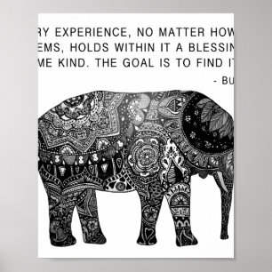 Póster Elefante Buda Wisdom