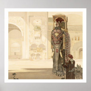 Póster Elefante ceremonial, "del libro de la selva" por