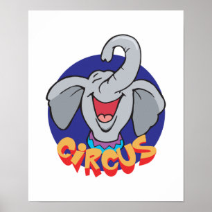 Póster elefante de circo