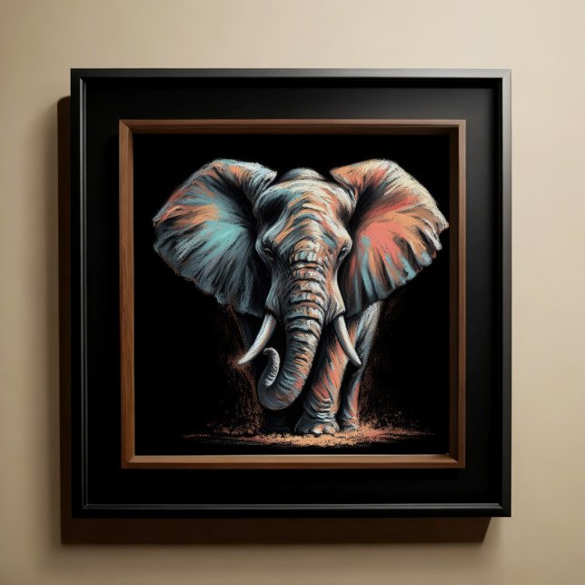 Póster Elefante de dibujo del Pastel duro (Subido por el creador)