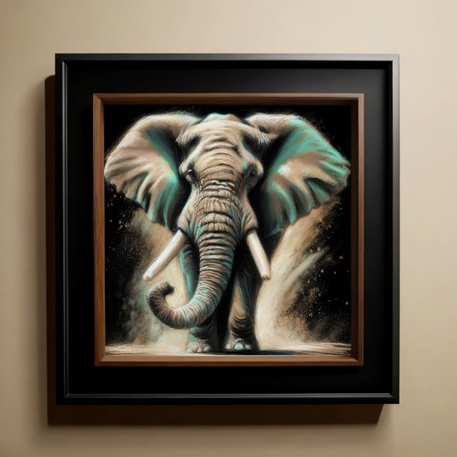 Póster Elefante de dibujo del Pastel duro (Subido por el creador)